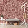 Öntapadó tapéta Mandala bordó színnel kiegészítve