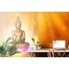 Öntapadó tapéta arany Buddha lótuszvirággal