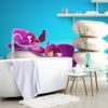 Fotótapéta spa csendélet kék háttérrel