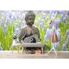 Öntapadó fotótapéta Buddha ying és yang virágok közepén
