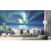 Öntapadó fotótapéta Lenyűgöző aurora borealis az óceán mellett