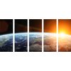 5 részes kép Föld bolygó látványa az űrállomásról