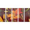 5 részes kép virágzó liliom festménye
