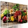 5 részes kép friss zöldség és gyümölcs keveréke