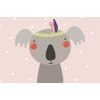 Öntapadó tapéta aranyos koala indiai tollakkal