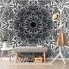 Tapéta Mandala fekete-fehér kivitelben