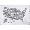 Öntapadó tapéta az USA érdekes térképe fekete-fehérben