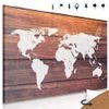 Parafa kép modern világtérkép egy fából készült háttéren