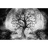Kép mágikus életfa fekete-fehér kivitelben