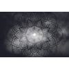 Tapéta galaktikus Mandala fekete-fehérben