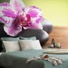Öntapadó fotótapéta zen kövek orchideával