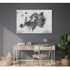Parafa kép szürke Európa térkép retro árnyalattal