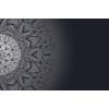 Tapéta érdekes Mandala fekete-fehér színekben