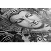 Kép Buddha a trópusi dzsungelben fekete-fehér kivitelben