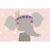 Tapéta boldog elefánt toll fejdísszel