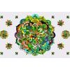 Tapéta érdekes zöld Mandala
