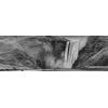 Kép fenséges vízesés Izlandon fekete-fehér kivitelben