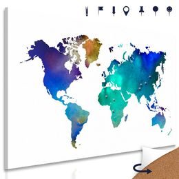 Parafa kép akvarell színes térkép
