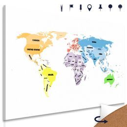 Parafa kép világtérképen érdekes feliratokkal