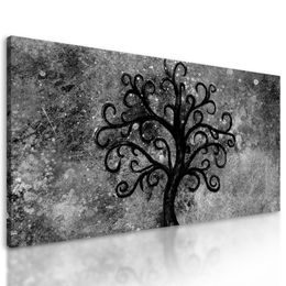 Kép életfa fekete-fehér kivitelben