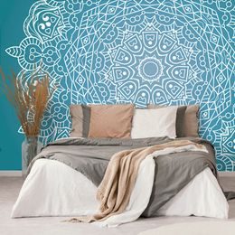 Tapéta nyugtató kék Mandala