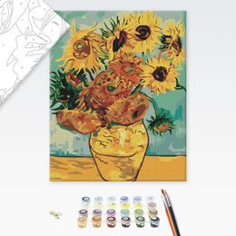 Festés számok szerint Vincent van Gogh - Napraforgók