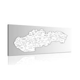 Kép Szlovákia fekete-fehér térképe