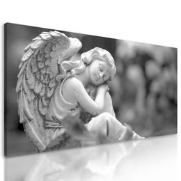Kép nyugodt angyal fekete-fehér kivitelben
