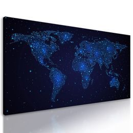 Kép világtérkép az éjszakai égbolton