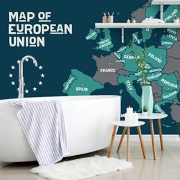 Öntapadó tapéta az Európai Unió térképe modern kivitelben