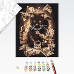 Festés számok szerint macska pénzzel