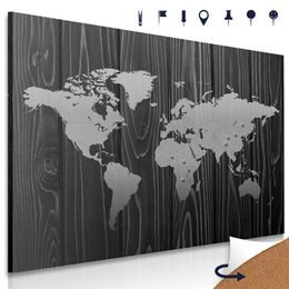 Parafa kép luxus világtérképen fekete-fehérben