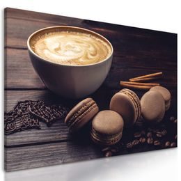 Kép cappuccino macaroonokkal