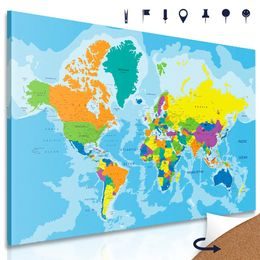Parafakép világtérképen színes változatban