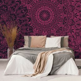 Öntapadó tapéta modern mandala fekete és rózsaszín kivitelben