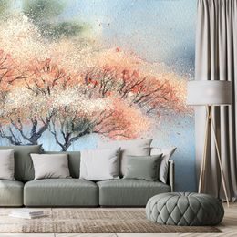 Gyönyörű virágzó fák öntapadó tapéta