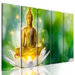 5 részes kép harmonikus Buddha
