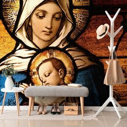 Öntapadó tapéta Szűz Mária kezében a kis Jézus