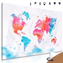 Parafa térkép vizfestmény világ térkép