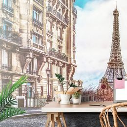 Öntapadó tapéta retro kilátás az Eiffel-toronyra