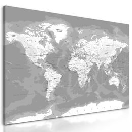 Kép országok térképe fekete-fehér kivitelben