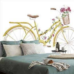 Tapéta retro kerékpár virágokkal borított
