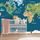 Öntapadó tapéta oktatási térkép a világról gyerekeknek