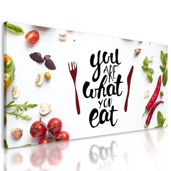 Kép zöldséggel You are what you eat