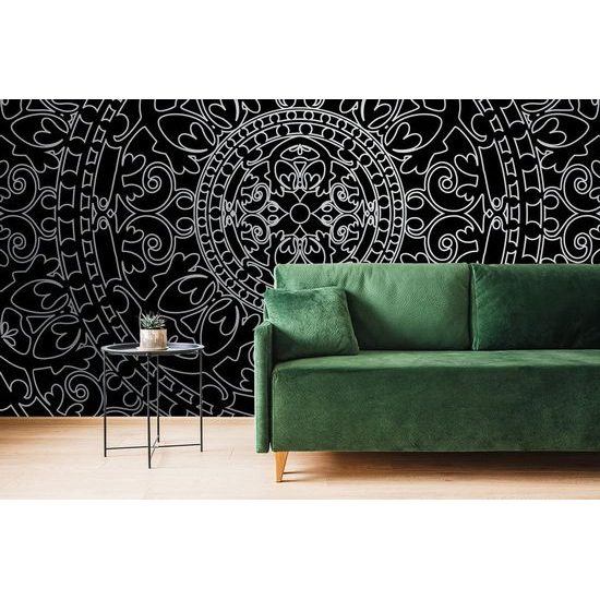 Tapéta fekete fehér fenséges minta