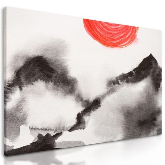 Kép japán hegyek festménye