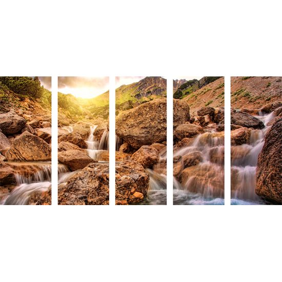 5 részes kép gyönyörű vízesések