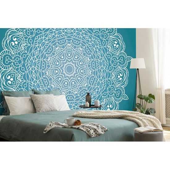 Tapéta nyugtató kék Mandala