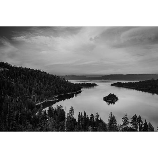 Kép nyári naplemente fekete-fehér kivitelben