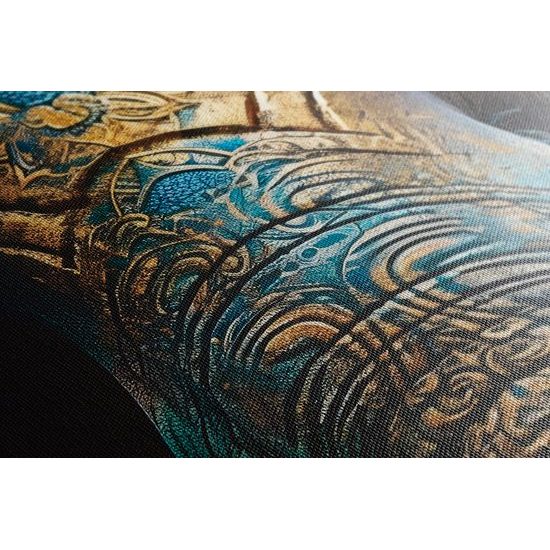 Kép kék-arany elefánt